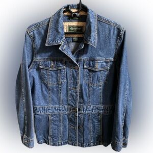 Eddie Bauer Stretch Denim Jean Jacket Pockets